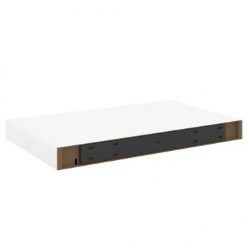 Schweberegale 2 Stk. Eichen-Optik und Weiß 40x23x3,8 cm MDF