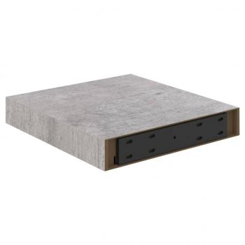 Schweberegale 2 Stk. Betongrau 23x23,5x3,8 cm MDF