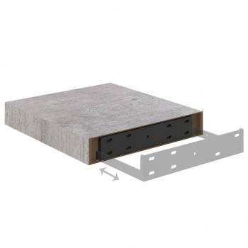 Schweberegale 2 Stk. Betongrau 23x23,5x3,8 cm MDF