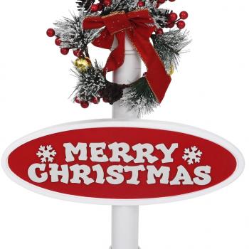 Weihnachts-Straßenlampe mit Weihnachtsmann 81x40x188 cm PVC