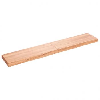 ARDEBO.de - Wandregal Hellbraun 160x30x(2-6) cm Massivholz Eiche Behandelt