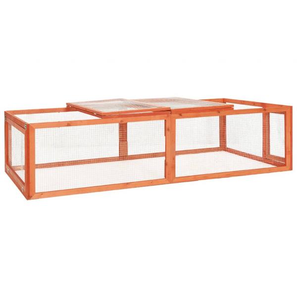 ARDEBO.de - Kaninchenstall 183x90x46,5 cm Massivholz Tanne