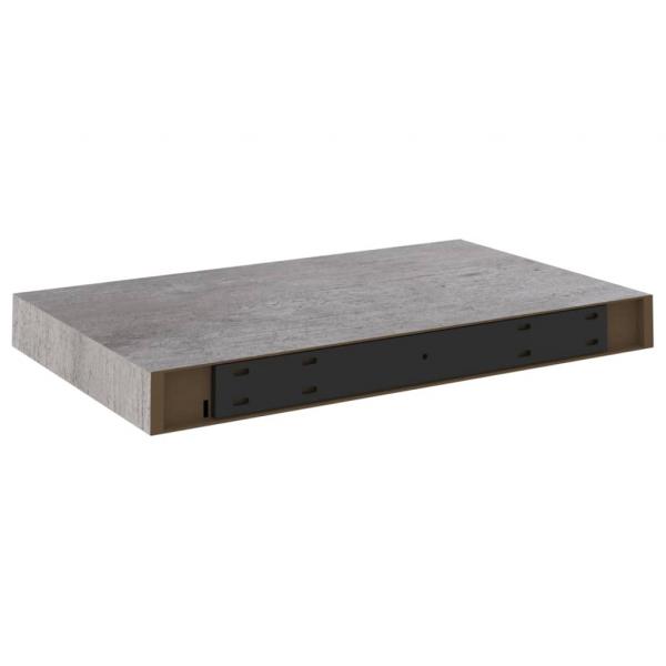 Schweberegale 4 Stk. Betongrau 40x23x3,8 cm MDF