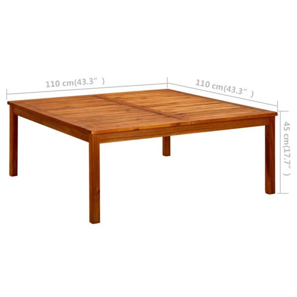 Garten-Couchtisch 110x110x45 cm Massivholz Akazie