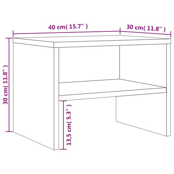 Nachttische 2 Stk. Grau Sonoma 40x30x30 cm Holzwerkstoff