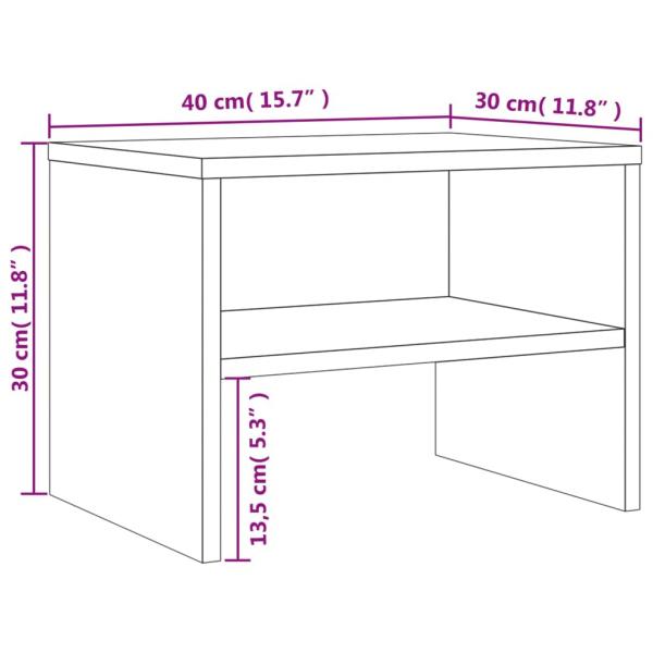 Nachttische 2 Stk. Braun Eichen-Optik 40x30x30 cm Holzwerkstoff