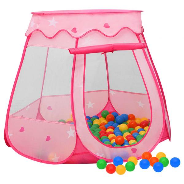 ARDEBO.de - Kinder-Spielzelt mit 250 Bällen Rosa 102x102x82 cm