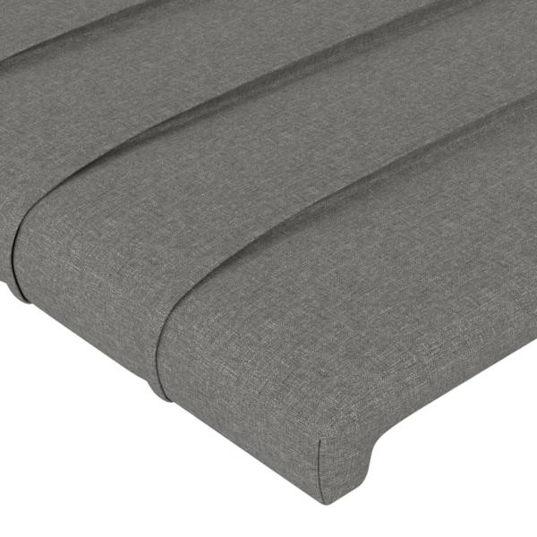 Kopfteile 4 Stk. Dunkelgrau 72x5x78/88 cm Stoff