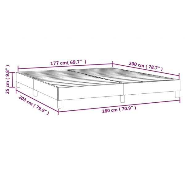 Bettgestell Schwarz 180×200 cm Stoff