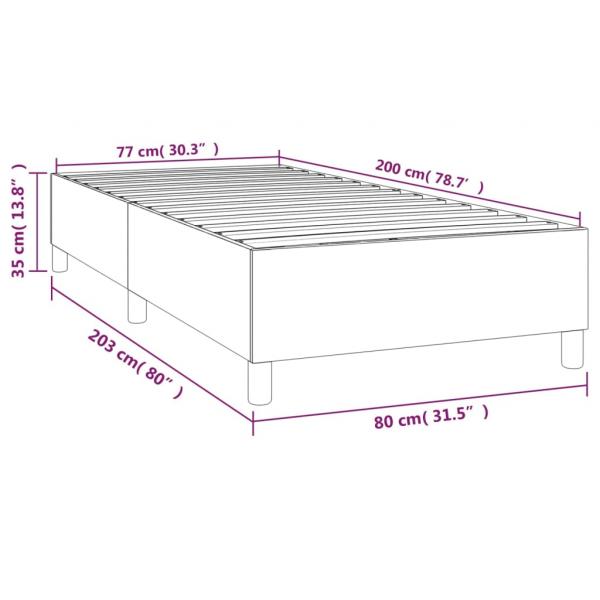 Bettgestell Hellgrau 80x200 cm Stoff