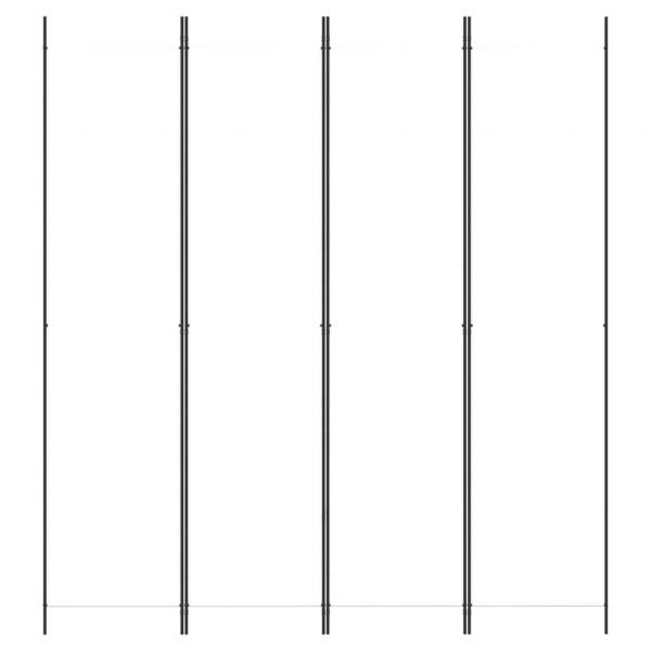 4-tlg. Paravent Weiß 200x220 cm Stoff