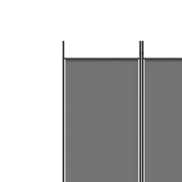 5-tlg. Paravent Anthrazit 250x220 cm Stoff