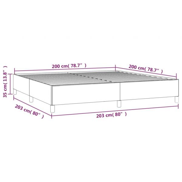 Bettgestell Schwarz 200x200 cm Stoff