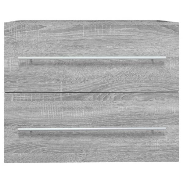 Waschbeckenschrank Grau Sonoma 60x38,5x48 cm Holzwerkstoff