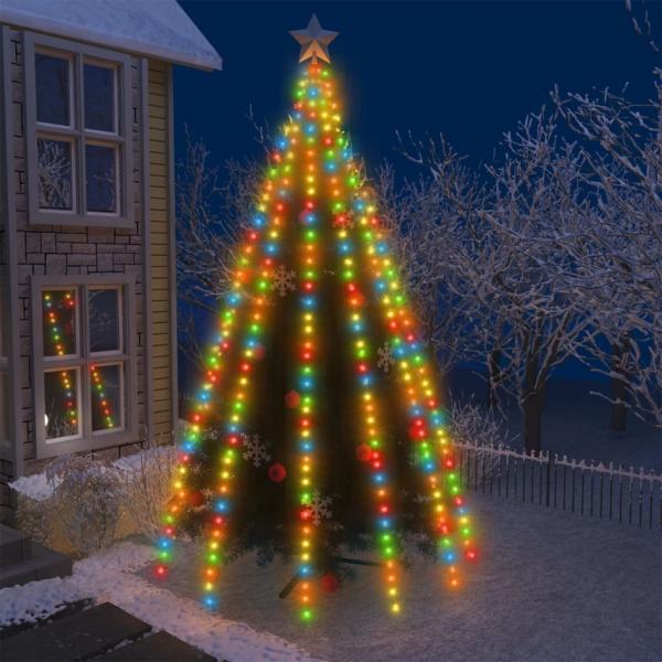 ARDEBO.de - Weihnachtsbaum-Beleuchtung 500 LEDs Mehrfarbig 500 cm