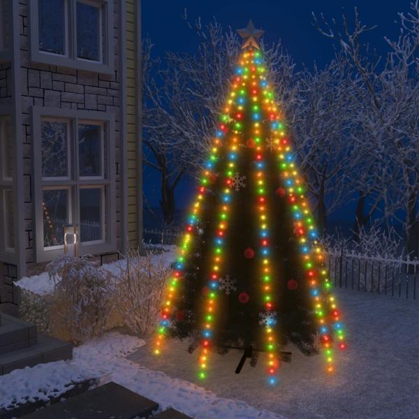 ARDEBO.de - Weihnachtsbaum-Lichternetz mit 400 LEDs Mehrfarbig 400 cm