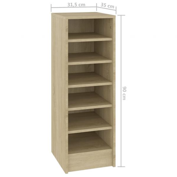 Schuhschrank Sonoma-Eiche 31,5x35x90 cm Holzwerkstoff