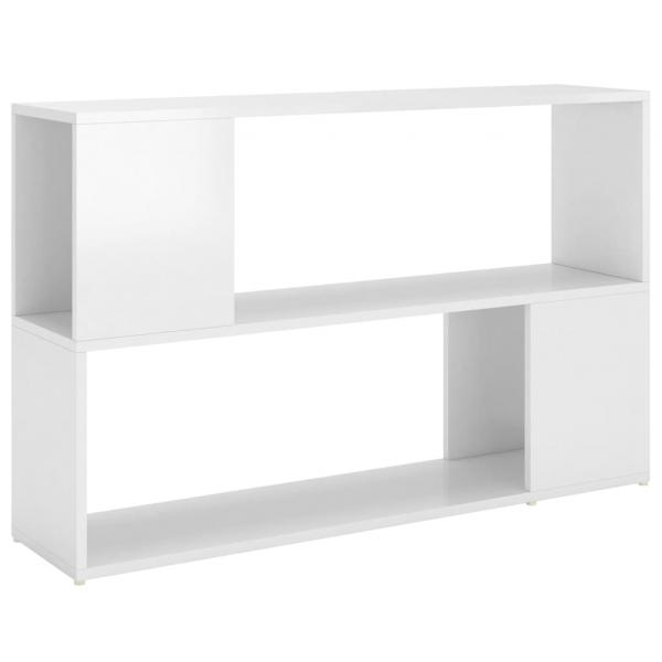 Bücherregal Hochglanz-Weiß 100x24x63 cm Holzwerkstoff