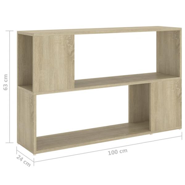 Bücherregal Sonoma-Eiche 100x24x63 cm Holzwerkstoff