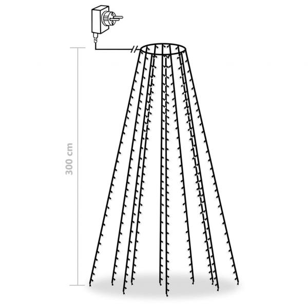 Weihnachtsbaum-Lichternetz mit 300 LEDs Mehrfarbig 300 cm