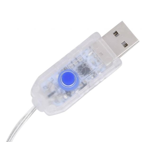 Lichterketten Stern und Mond Fernbedienung 138 LED Blau