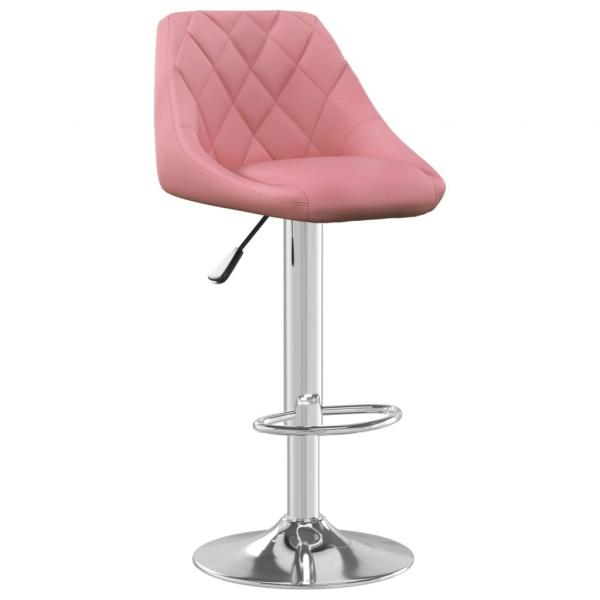 Barhocker 2 Stk. Rosa Samt