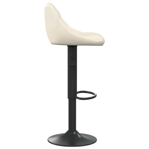 Barhocker 2 Stk. Creme Samt