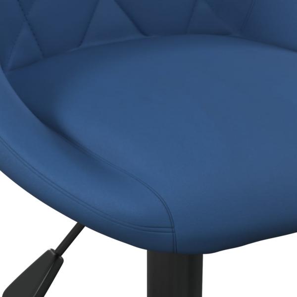 Barhocker 2 Stk. Blau Samt