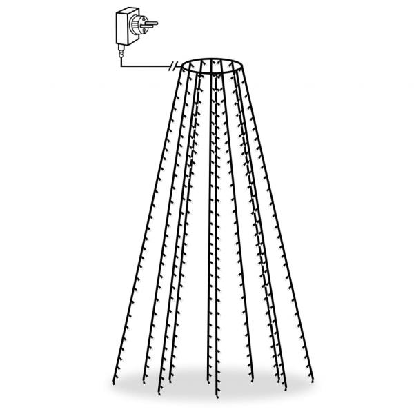 Weihnachtsbaum-Lichternetz mit 250 LEDs Mehrfarbig 250 cm