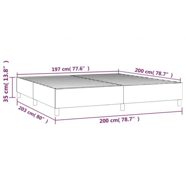 Bettgestell Dunkelgrau 200x200 cm Stoff