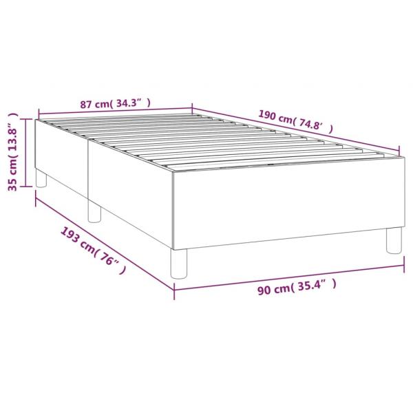 Bettgestell Hellgrau 90x190 cm Samt