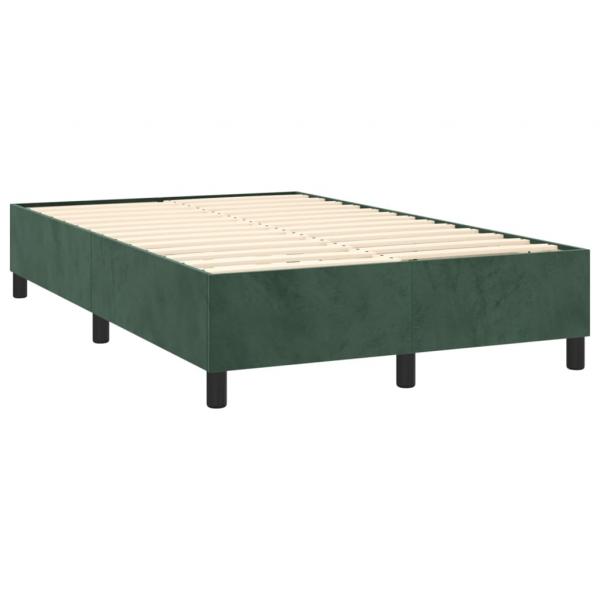 Boxspringbett Dunkelgrün 120x200 cm Samt