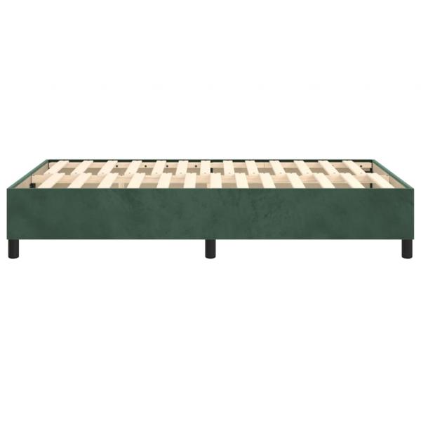 Boxspringbett Dunkelgrün 120x200 cm Samt