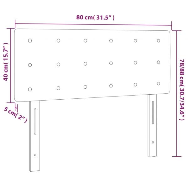 Kopfteil Dunkelbraun 80x5x78/88 cm Stoff