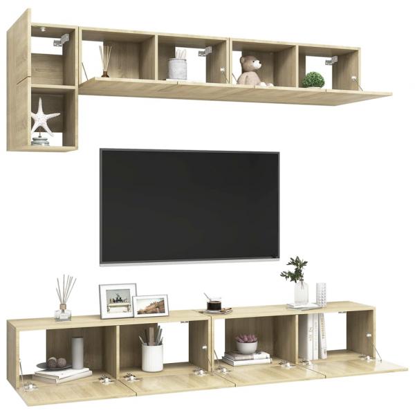 5-tlg. TV-Schrank-Set Sonoma-Eiche Holzwerkstoff