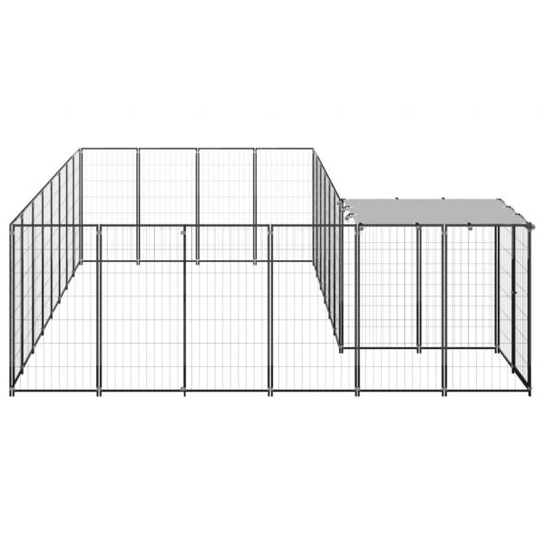 Hundezwinger Schwarz 10,89 m² Stahl  