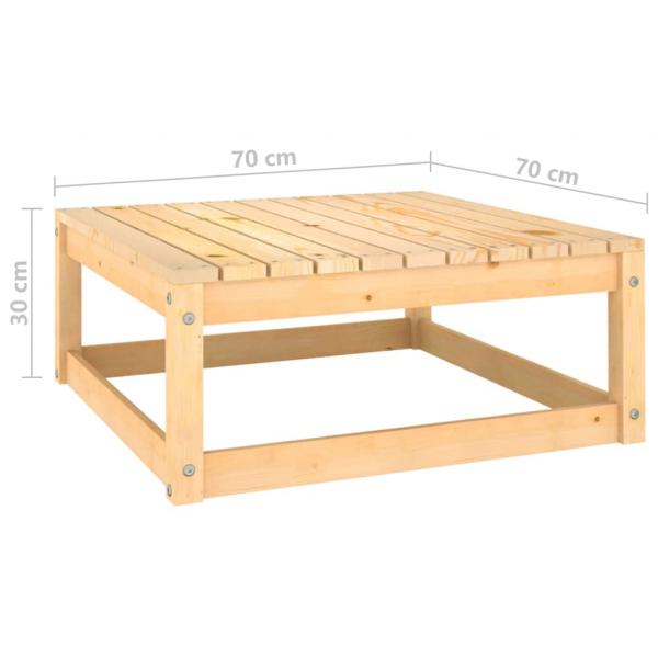 4-tlg. Garten-Lounge-Set mit Kissen Massivholz Kiefer