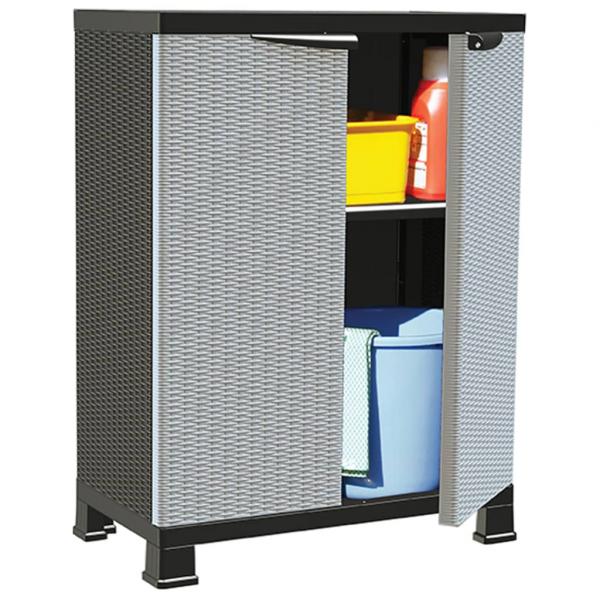 ARDEBO.de - Kunststoffschrank 68x39x92 cm Rattan-Design