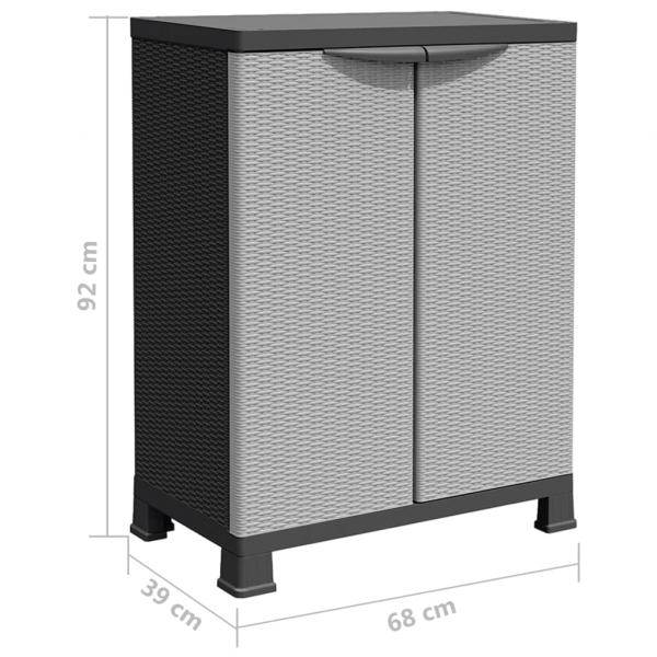 Kunststoffschrank 68x39x92 cm Rattan-Design