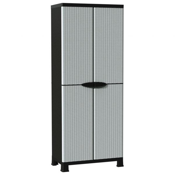 Kunststoffschrank 68x39x171,5 cm Rattan-Design