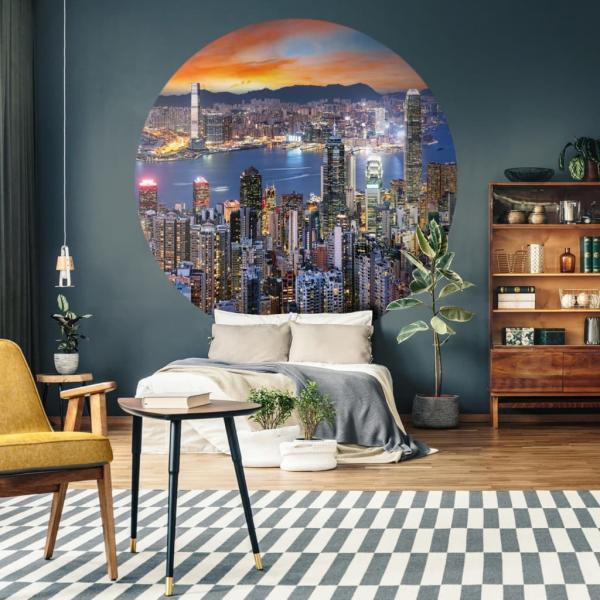 ARDEBO.de - WallArt Fototapete Skyline by Night 190 cm