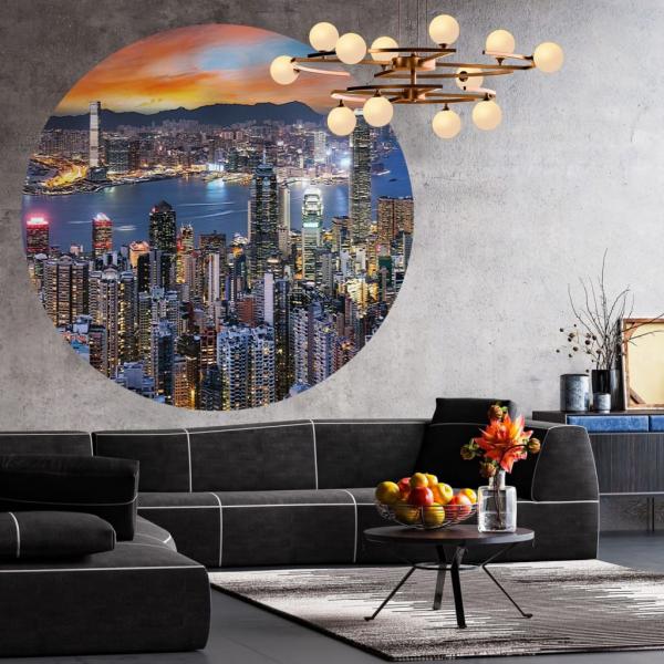 WallArt Fototapete Skyline by Night 190 cm