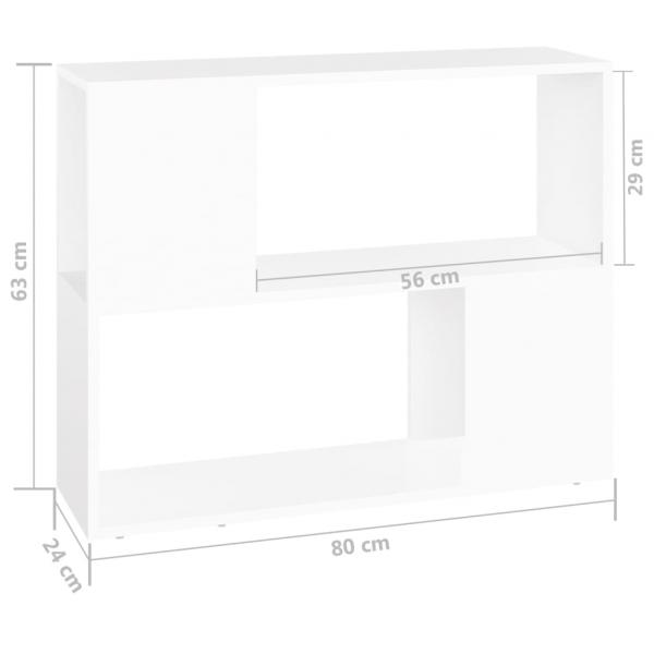 TV-Schrank Weiß 80x24x63 cm Holzwerkstoff