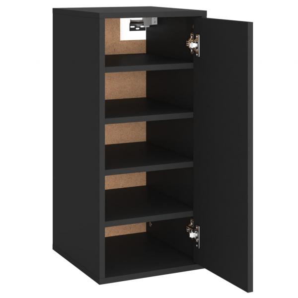 Schuhschrank Schwarz 32x35x70 cm Holzwerkstoff