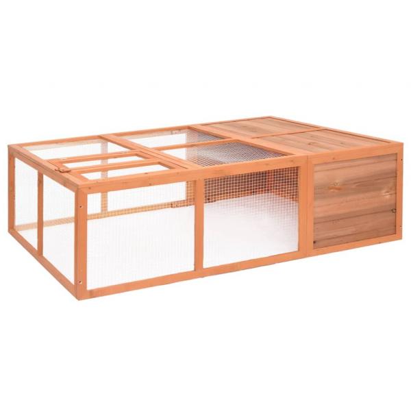 ARDEBO.de - Garten-Tierkäfig 150x100x50 cm Massivholz Tanne