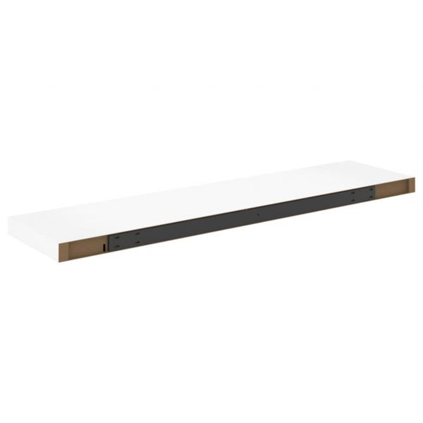 Schweberegale 2 Stk. Eiche und Weiß 90x23,5x3,8 cm MDF