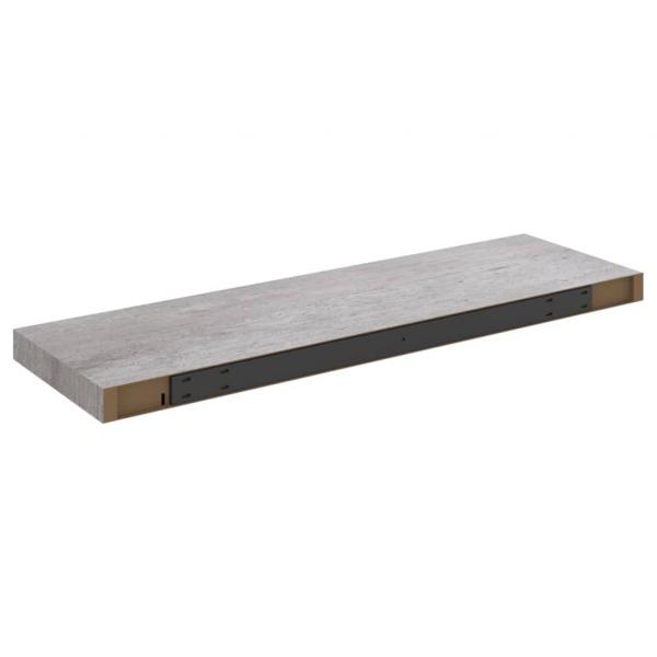 Schweberegale 4 Stk. Betongrau 80x23,5x3,8 cm MDF