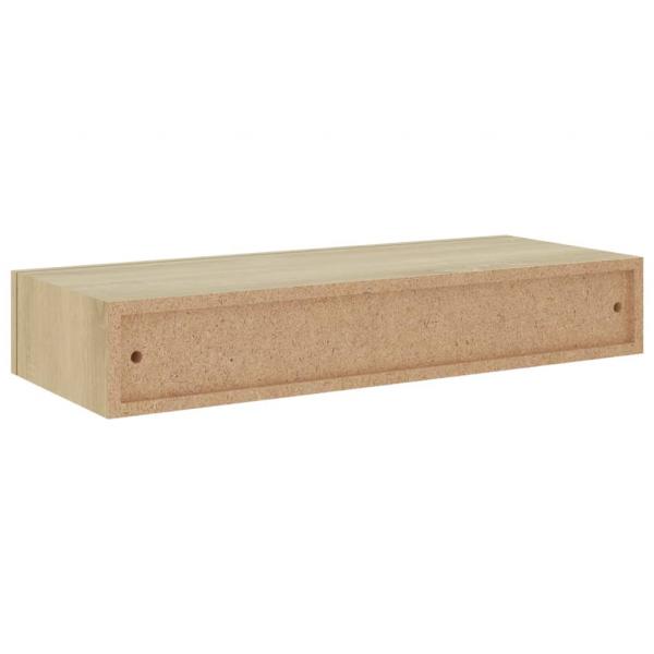 Wandregale mit Schubladen 2 Stk. Eichen-Optik 60x23,5x10 cm MDF