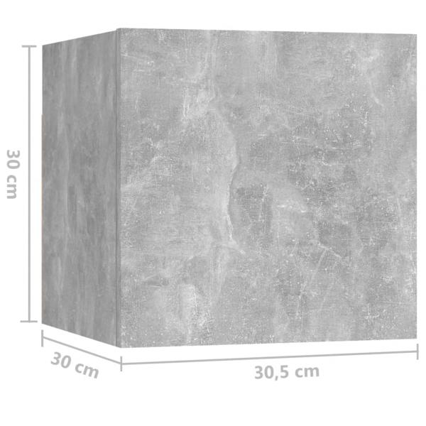 6-tlg. TV-Schrank-Set Betongrau Holzwerkstoff