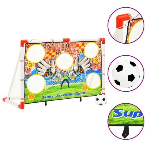 ARDEBO.de - Fußballtor-Set mit Torwand 120x51x77,5 cm  